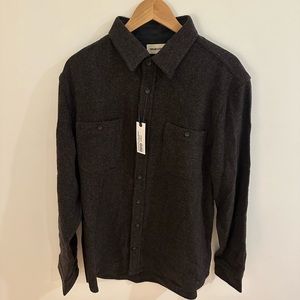 NEW Taylor Stitch Service Shirt in Moss Melange Wool XL 44 Long Sleeve